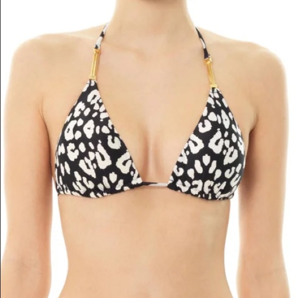 VIX Jaguar bikini top with gold detail